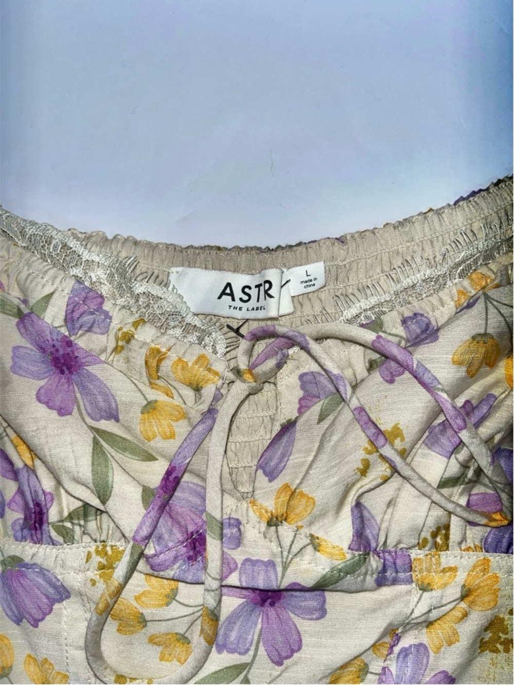 ASTR the Label Milkmaid Floral Dress (Size: L) - Picture 7 of 7